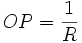 OP = \frac{1}{R }