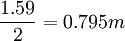 \frac{1Y}{2}=0y5 m